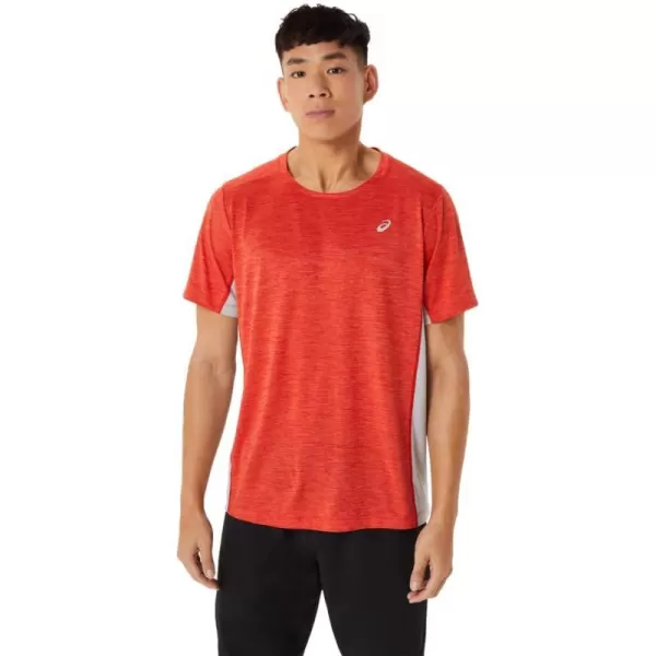 imageASICS Mens Train SANA Short Sleeve ApparelFiery RedPiedmont Grey