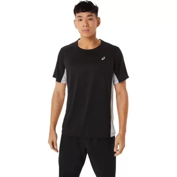 imageASICS Mens Train SANA Short Sleeve ApparelPerformance BlackPiedmont Grey