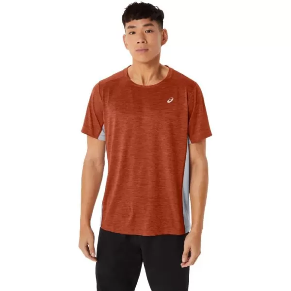 imageASICS Mens Train SANA Short Sleeve ApparelSpice LatteSheet Rock