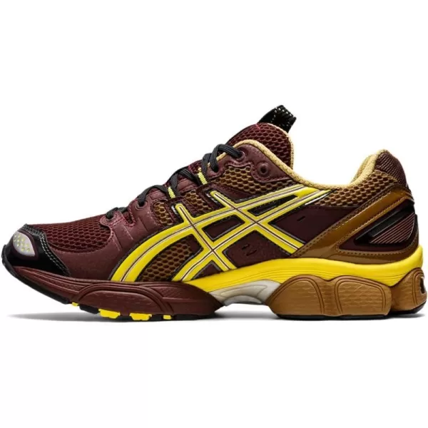 imageASICS Mens UB3S GelNimbus 9 ShoesRum RaisinGreen Sheen