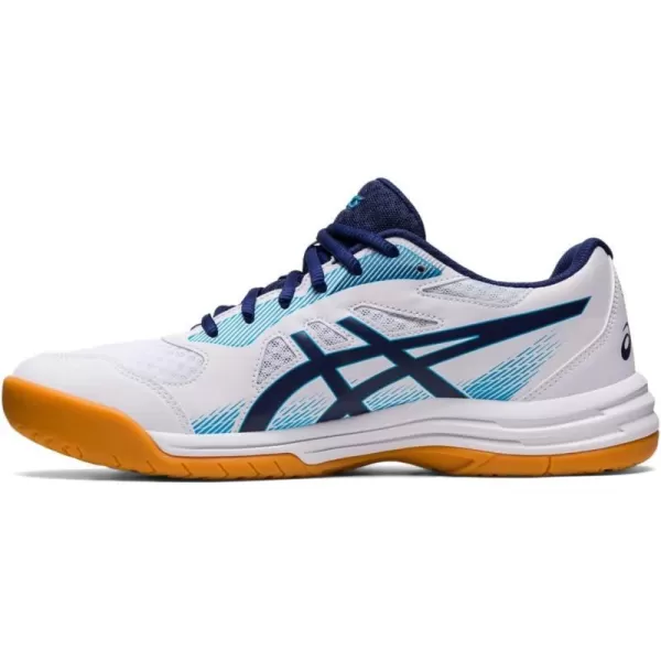 imageASICS Mens Upcourt 5 Volleyball ShoesWhiteIndigo Blue