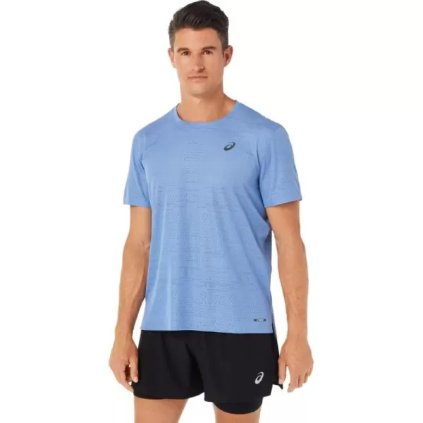 imageASICS Mens Ventilate ACTIBREEZE Short Sleeve TOP Running ApparelBlue Harmony