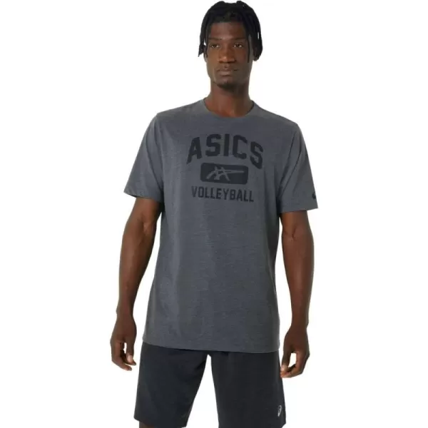 imageASICS Mens Volleyball Graphic TEE ApparelDark Grey Heather