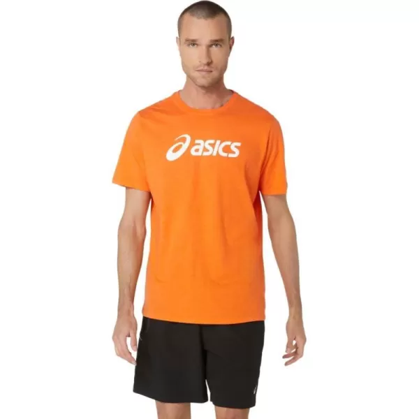 imageASICS Mens XG Short Sleeve Lockup Logo TEE Training ApparelMarigold Orange Heather
