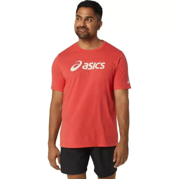 imageASICS Mens XG Short Sleeve Lockup Logo Tee ApparelRed Alert Heather