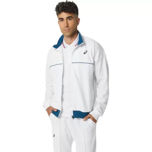 imageASICS Unisex CLASSIC KNIT JACKET ApparelBrilliant White
