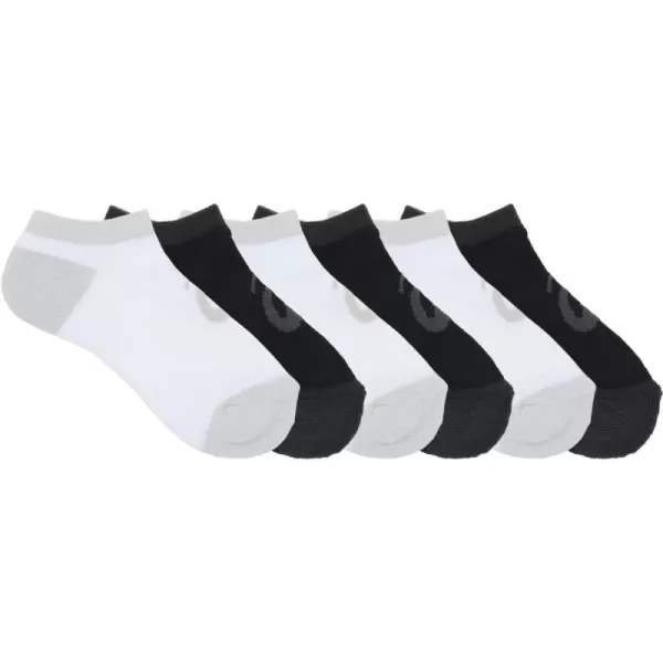 imageASICS Unisex Youth Invasion No Show 6 PackPerf BlackBril White