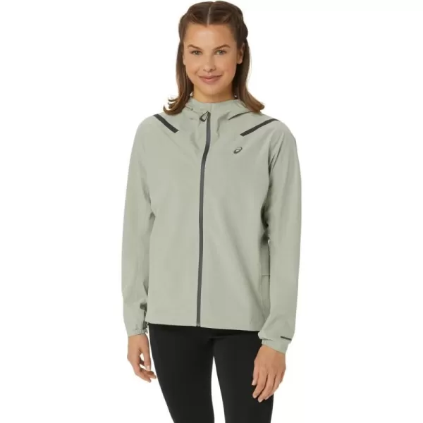 imageASICS Womens ACCELERATE WATERPROOF 20 JACKET ApparelOlive Grey