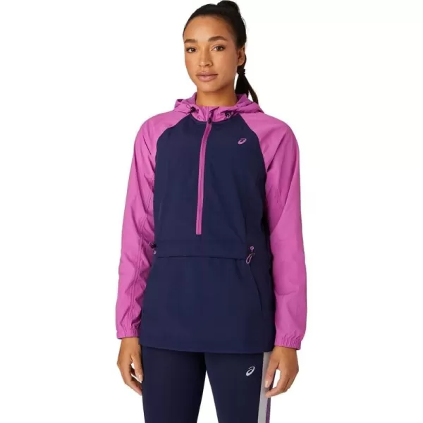 imageASICS Womens Anorak Jacket Running ApparelDigital GrapePeacoat