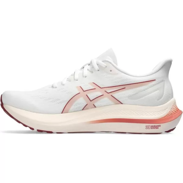 imageASICS Womens GT2000 12 Running ShoeWhiteLight Garnet
