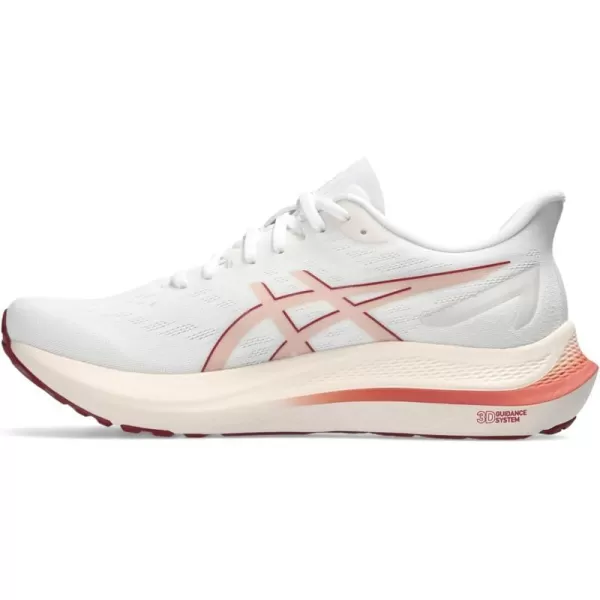 imageASICS Womens GT2000 12 Running ShoesWhiteLight Garnet