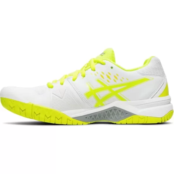 imageASICS Womens GelChallenger 12 Tennis ShoesWhiteSafety Yellow