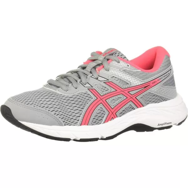 imageASICS Womens GelContend 6 Running ShoesSheet RockDiva Pink