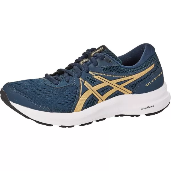 imageASICS Womens GelContend 7 Running ShoesFrench BlueChampagne