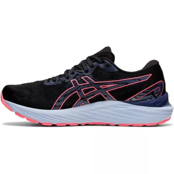 imageASICS Womens GelCumulus 23 Mesh Knit Running ShoesBlackBlazing Coral