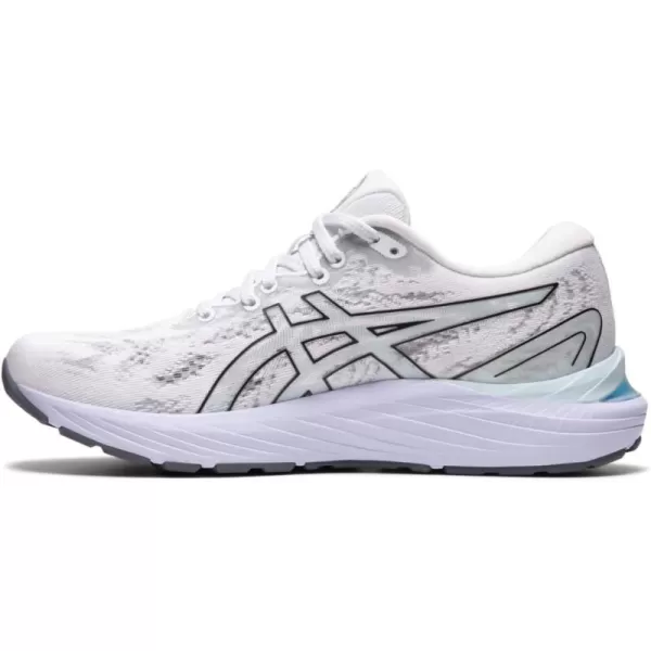 imageASICS Womens GelCumulus 23 Mesh Knit Running ShoesWhiteBlack