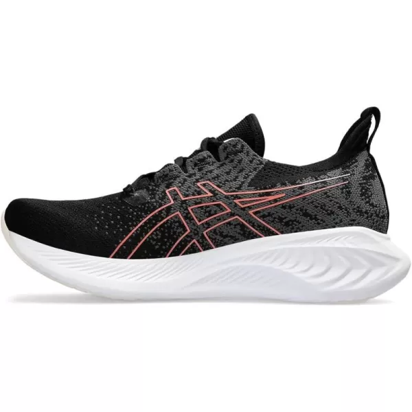 imageASICS Womens GelCumulus 25 Mesh Knit ShoesBlackLight Garnet