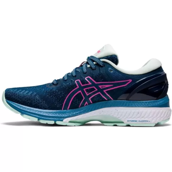 imageASICS Womens GelKayano 27 Running ShoesMako BlueHot Pink