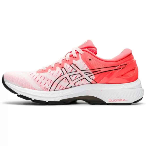 imageASICS Womens GelKayano 27 Running ShoesWhiteSunrise Red