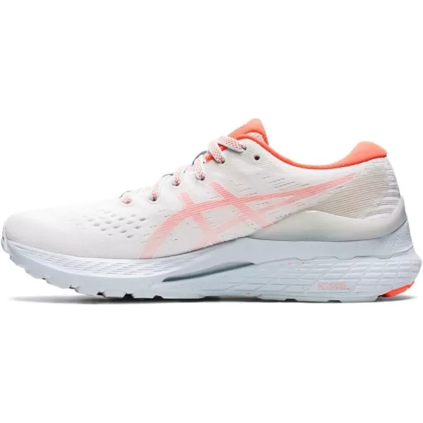 imageASICS Womens GelKayano 28 Running ShoesWhiteFlash Coral