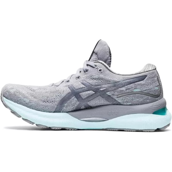 imageASICS Womens GelNimbus 24 Mesh Knit Running ShoesSheet RockPiedmont Grey