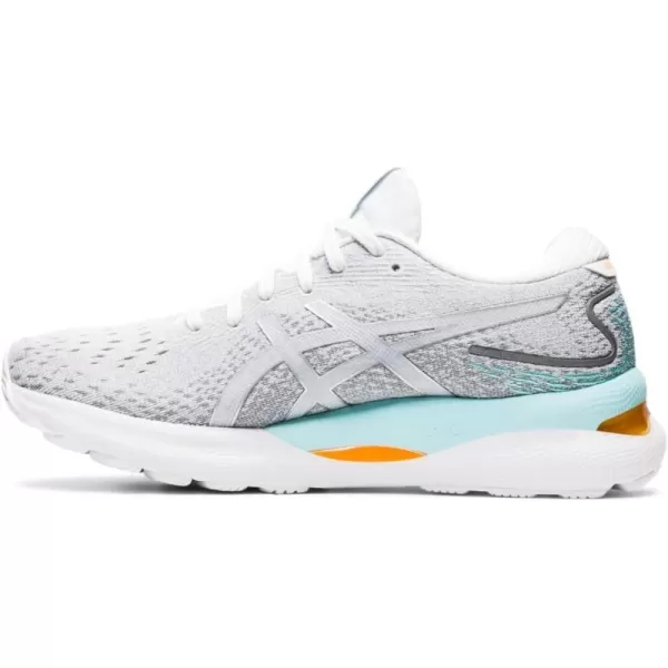 imageASICS Womens GelNimbus 24 Running ShoesWhitePure Silver