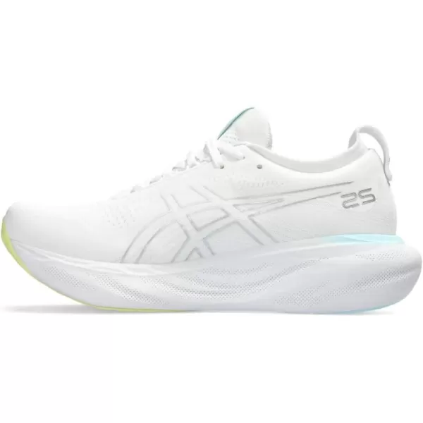 imageASICS Womens GelNimbus 25 Running ShoesWhitePure Silver
