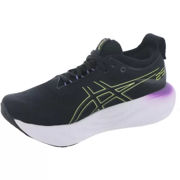 imageASICS Womens GelNimbus 25 RunningBlackGlow Yellow