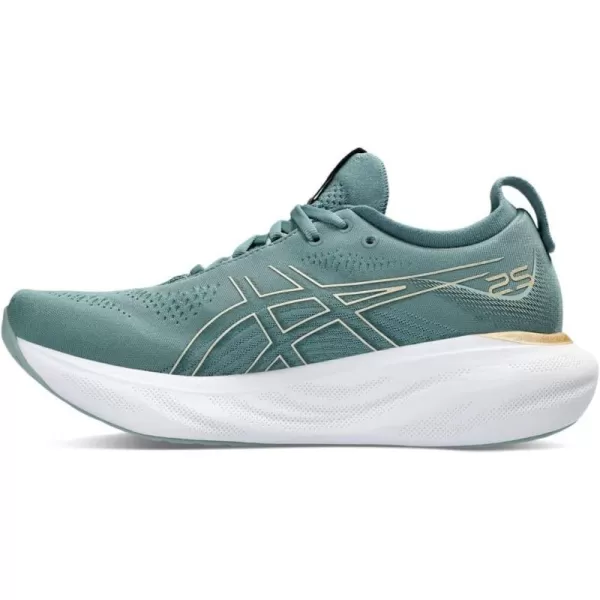 imageASICS Womens GelNimbus 25 RunningFoggy TealChampagne