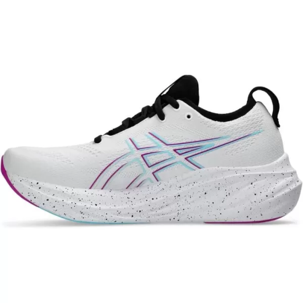 imageASICS Womens GelNimbus 26 Running ShoeWhiteSoothing Sea