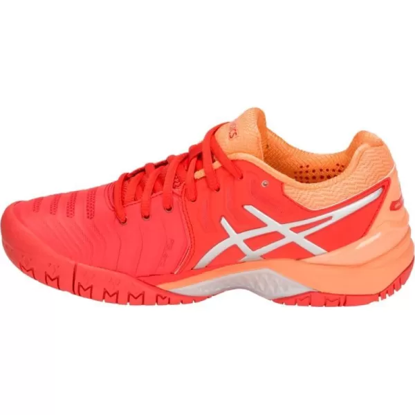 imageASICS Womens GelResolution 7 Athletic ShoeRed AlertSilver