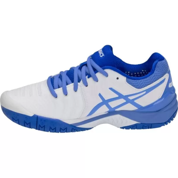 imageASICS Womens GelResolution 7 Athletic ShoeWhiteBlue Coast