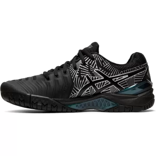 imageASICS Womens GelResolution 7 Tennis ShoesBlackSilver