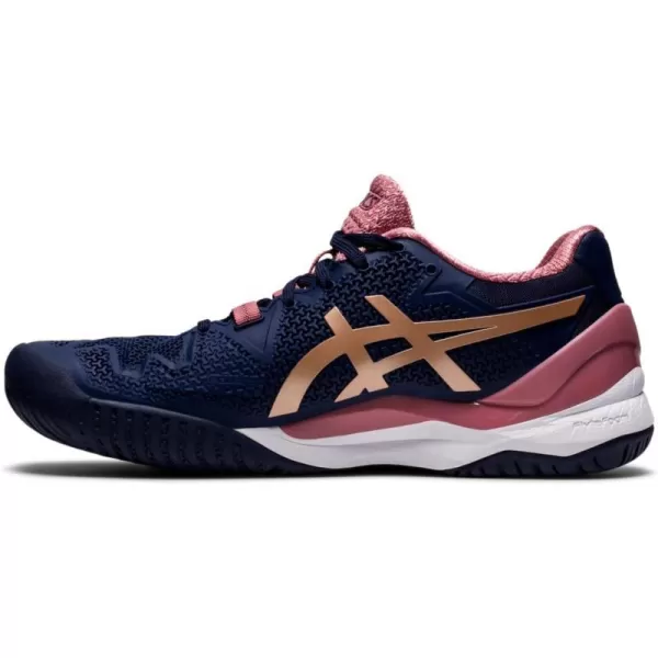 imageASICS Womens GelResolution 8 Tennis ShoesPeacoatRose Gold