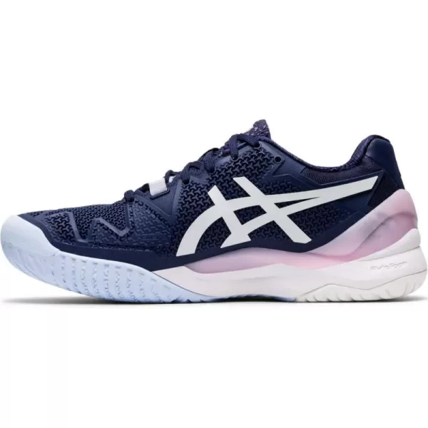 imageASICS Womens GelResolution 8 Tennis ShoesPeacoatWhite