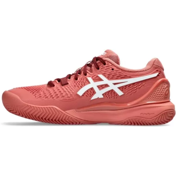 imageASICS Womens GelResolution 9 Clay Tennis ShoesLight GarnetWhite