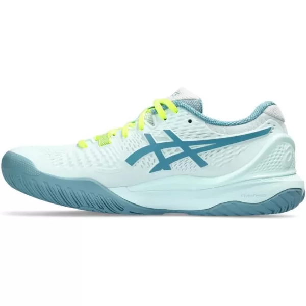 imageASICS Womens GelResolution 9 Tennis ShoeSoothing SeaGris Blue