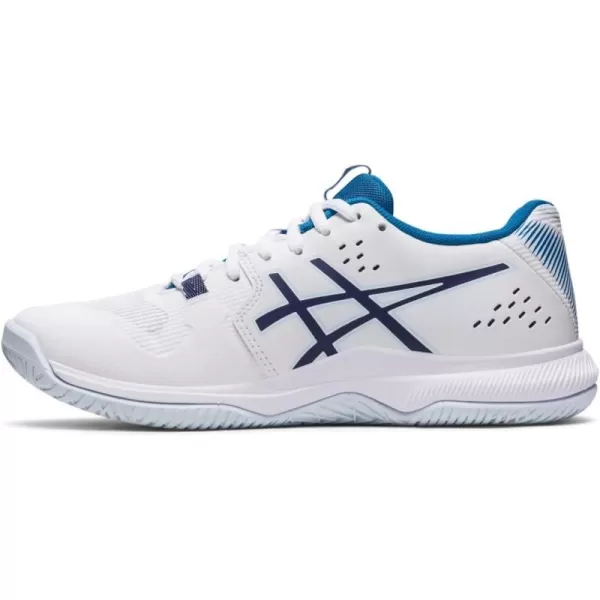 imageASICS Womens GelTactic Indoor Sport ShoesWhiteIndigo Blue