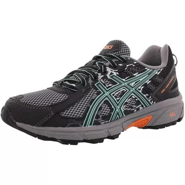 imageASICS Womens GelVenture 6 RunningShoesBlackIce GreenHot Orange