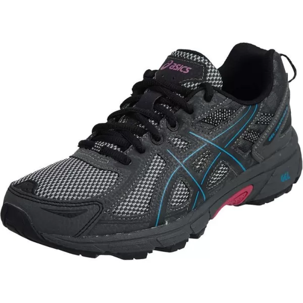 imageASICS Womens GelVenture 6 RunningShoesBlackIsland BluePink