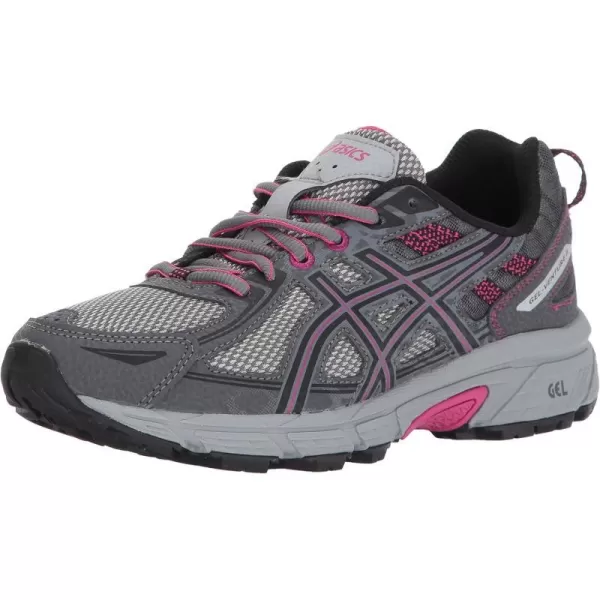 imageASICS Womens GelVenture 6 RunningShoesCarbonBlackPink Peacock