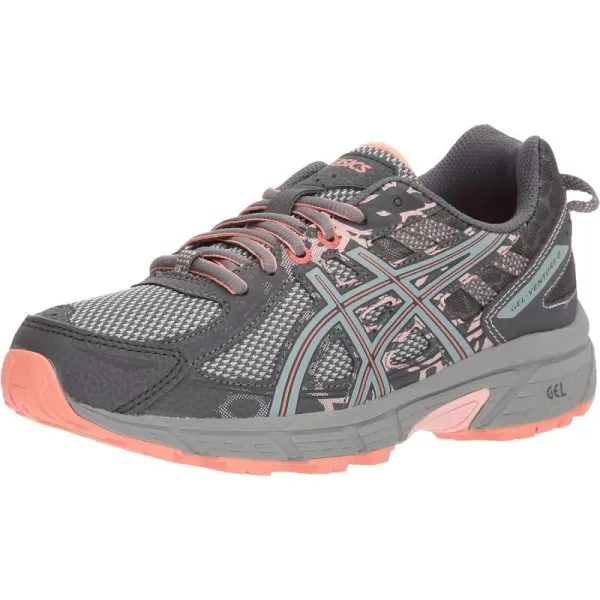 imageASICS Womens GelVenture 6 RunningShoesCarbonMid GreySeashell Pink