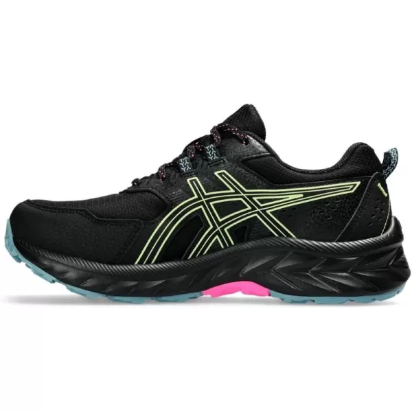 imageASICS Womens GelVenture 9 Waterproof Running ShoesBlackLime Green