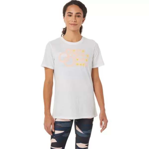 imageASICS Womens Graphic TEE Tennis ApparelBrilliant White