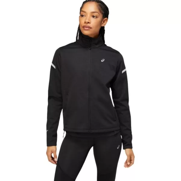 imageASICS Womens LITESHOW JACKET ApparelPerformance Black Heather
