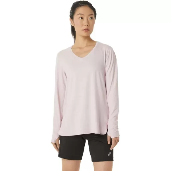 imageASICS Womens Long Sleeve Heather TOP Training ApparelBarely Rose Heather