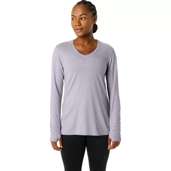 imageASICS Womens Long Sleeve Heather TOP Training ApparelDusk Violet Heather
