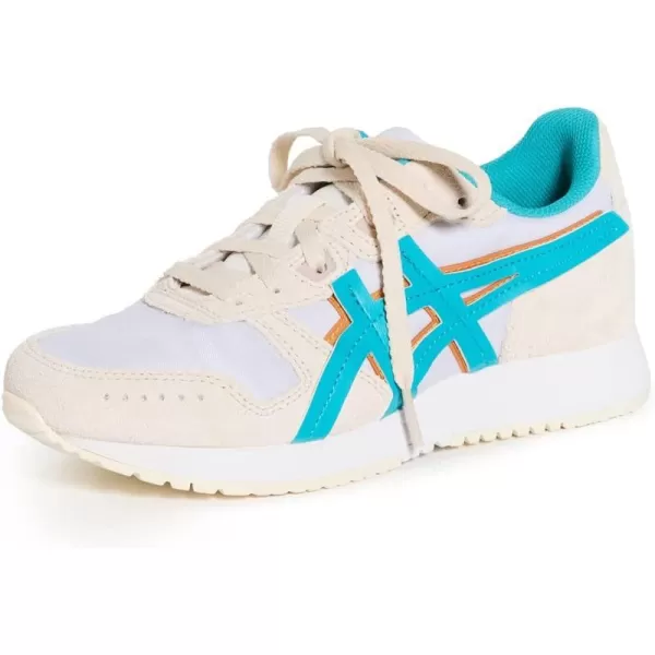 imageASICS Womens Lyte Classic Sportstyle ShoeBeigeBlueOrange
