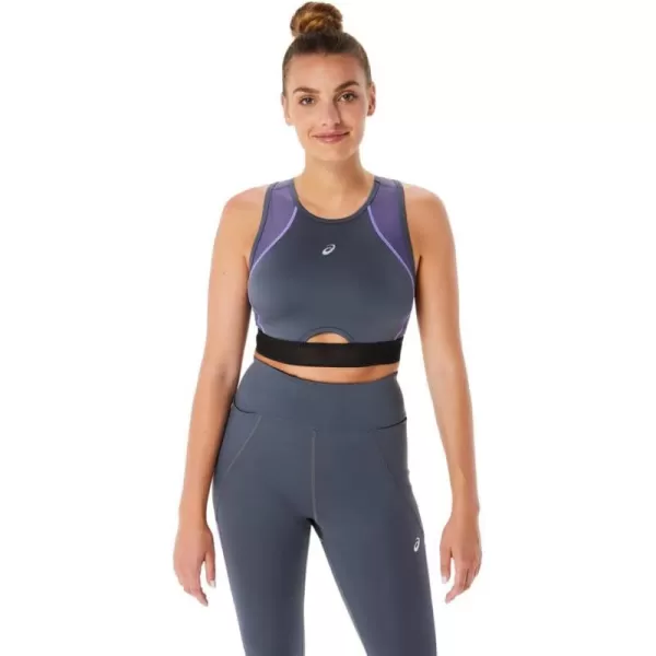 imageASICS Womens MESH Panel Training Bra Training ApparelCarrier Grey
