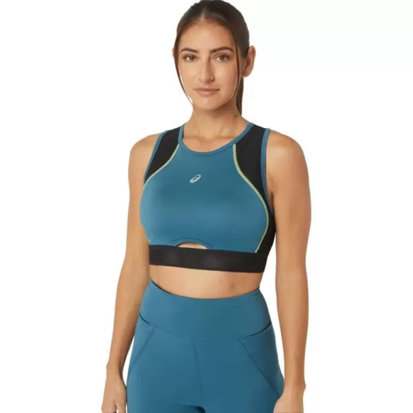 imageASICS Womens MESH Panel Training Bra Training ApparelGloomy Sea